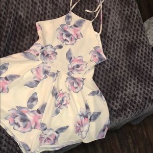 Water color flower romper